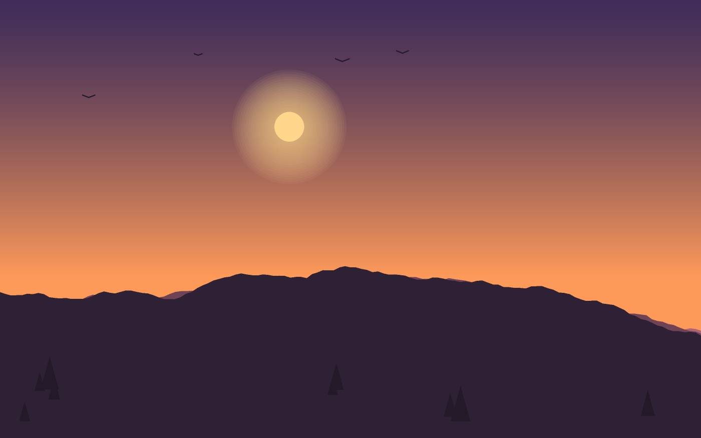 Illustrazione di un paesaggio
