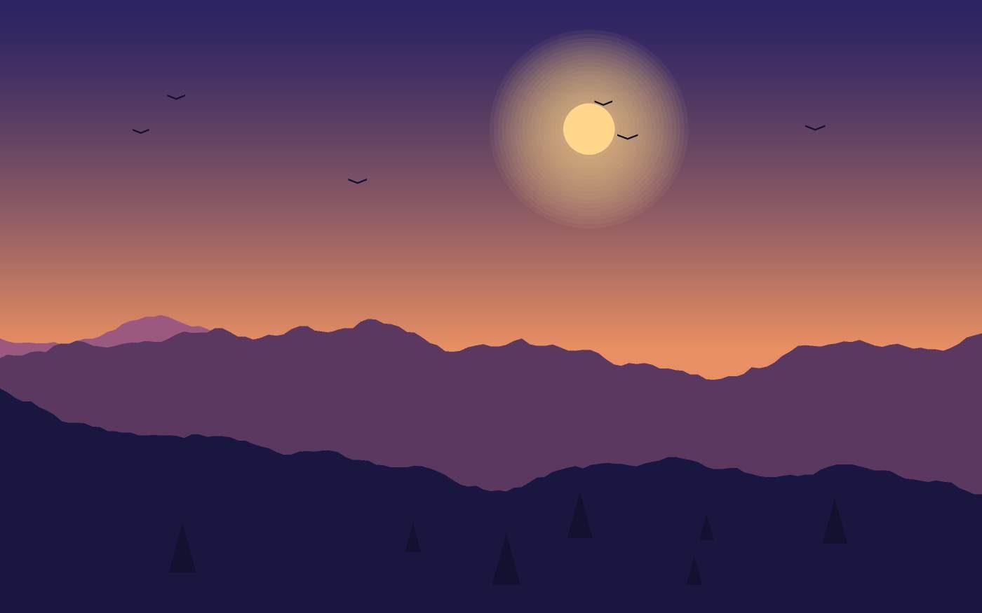 Illustrazione di un paesaggio