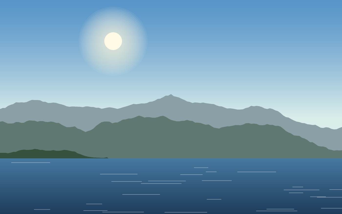 Ilustração de uma paisagem